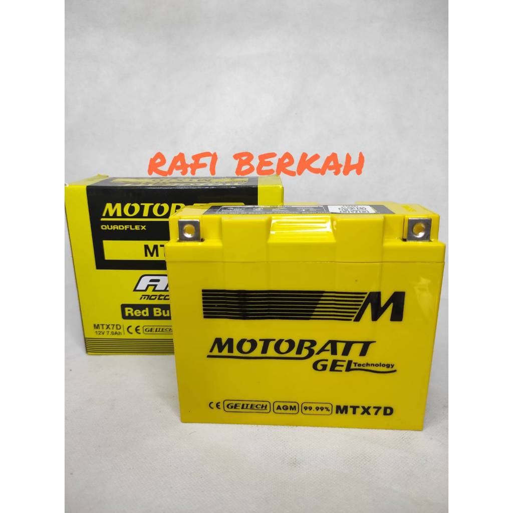 Aki Motor HondaTiger Revo Mottobat MTX7D Aki Gell
