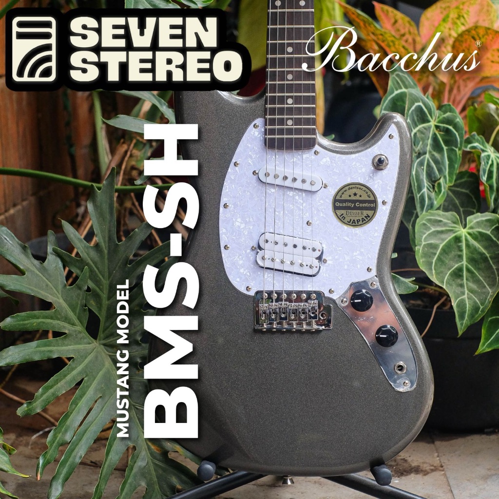 Bacchus BMS-SH/R BMS SH Metallic Grey - Mustang Model Electric Guitar