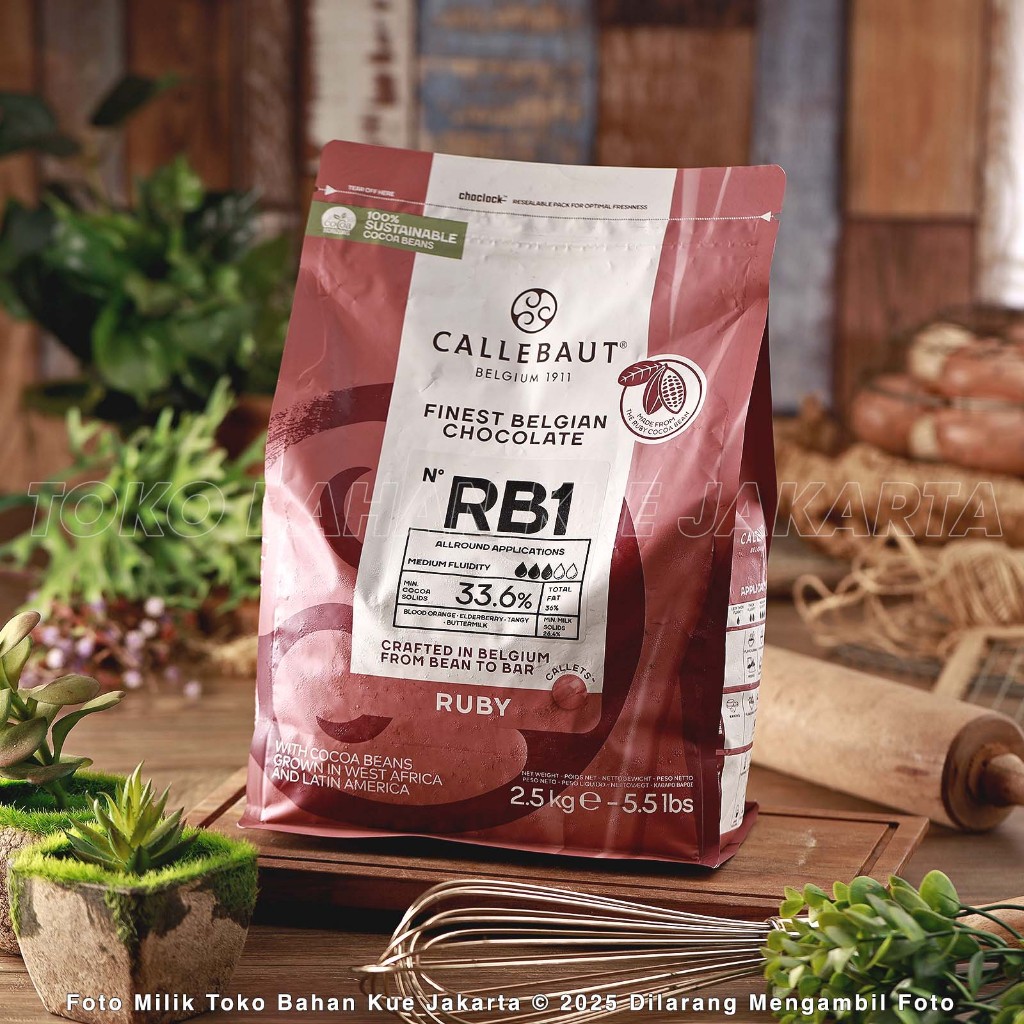 

Callebaut Ruby 2,5kg Couverture Chocolate RB1 Cokelat Coklat Baking