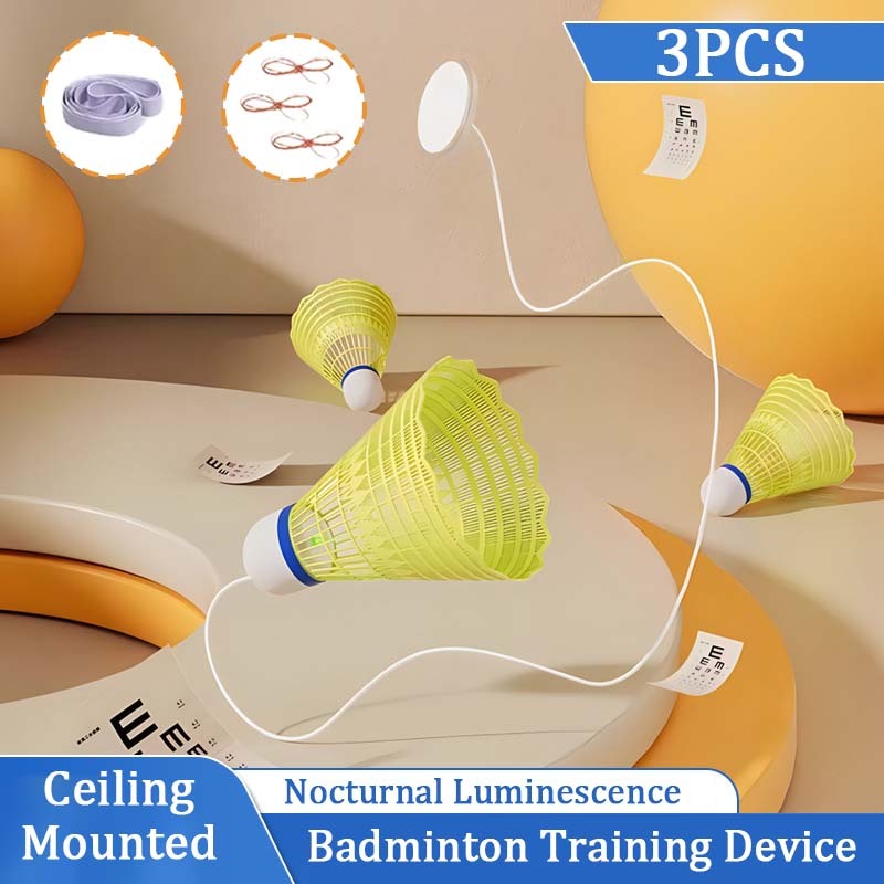 Alat Latihan Badminton Badminton Rebound Trainer Rebound Self Kit  Mandiri Shuttlecock Gantung Porta