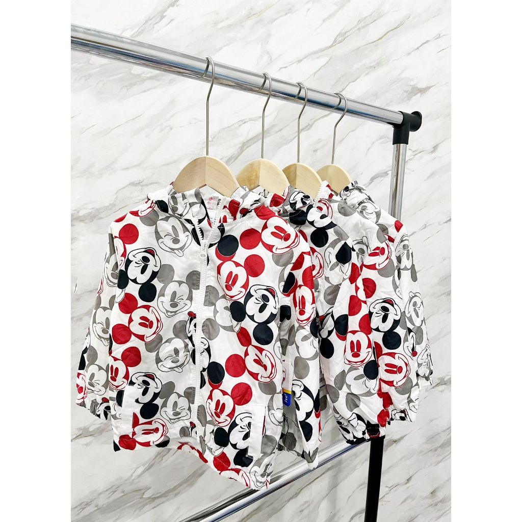Jacket parasut anak karakter micky mouse - jacket karakter -jaket parasut anak laki - laki & anak pe
