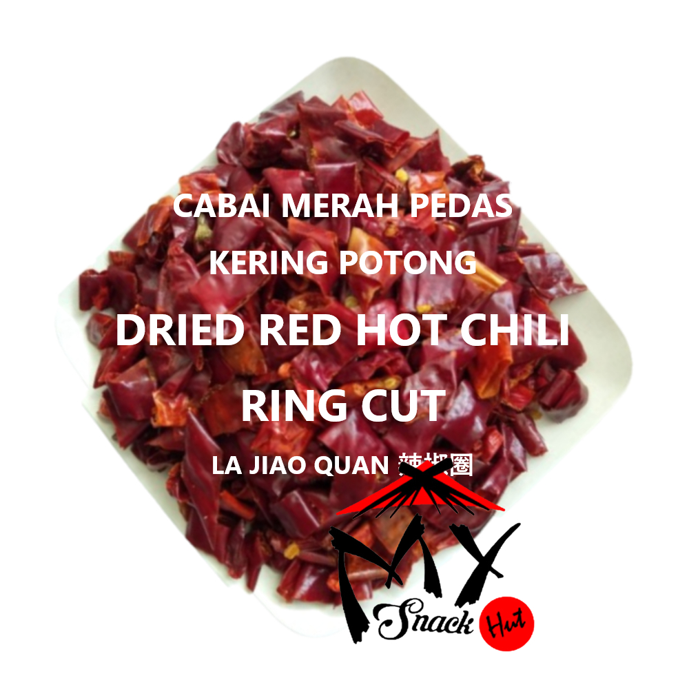 

DRIED CHILLI RINGS 50GR CABE CABAI LOMBOK MERAH CHILI CUT SLICE POTONG CINCIN EXTRA HOT SUPER PEDAS