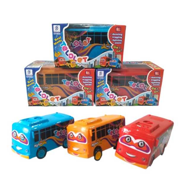Mainan Anak Mobil Bus BO & Mainan Anak  Bus Telolet Oleng