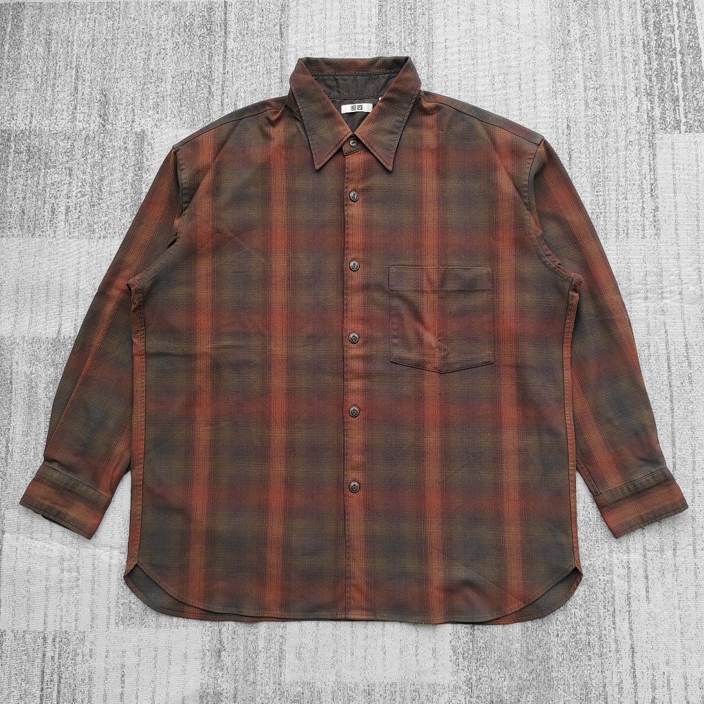 Uniqlo U Heavy Flannel Shirt Kemeja Outer Veterano