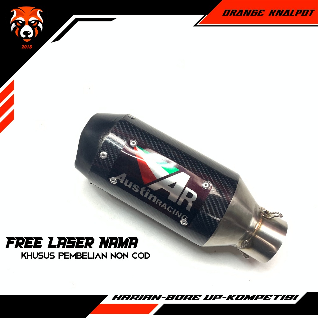 Knalpot Racing Akrapovic Gp M1  Black Silincer