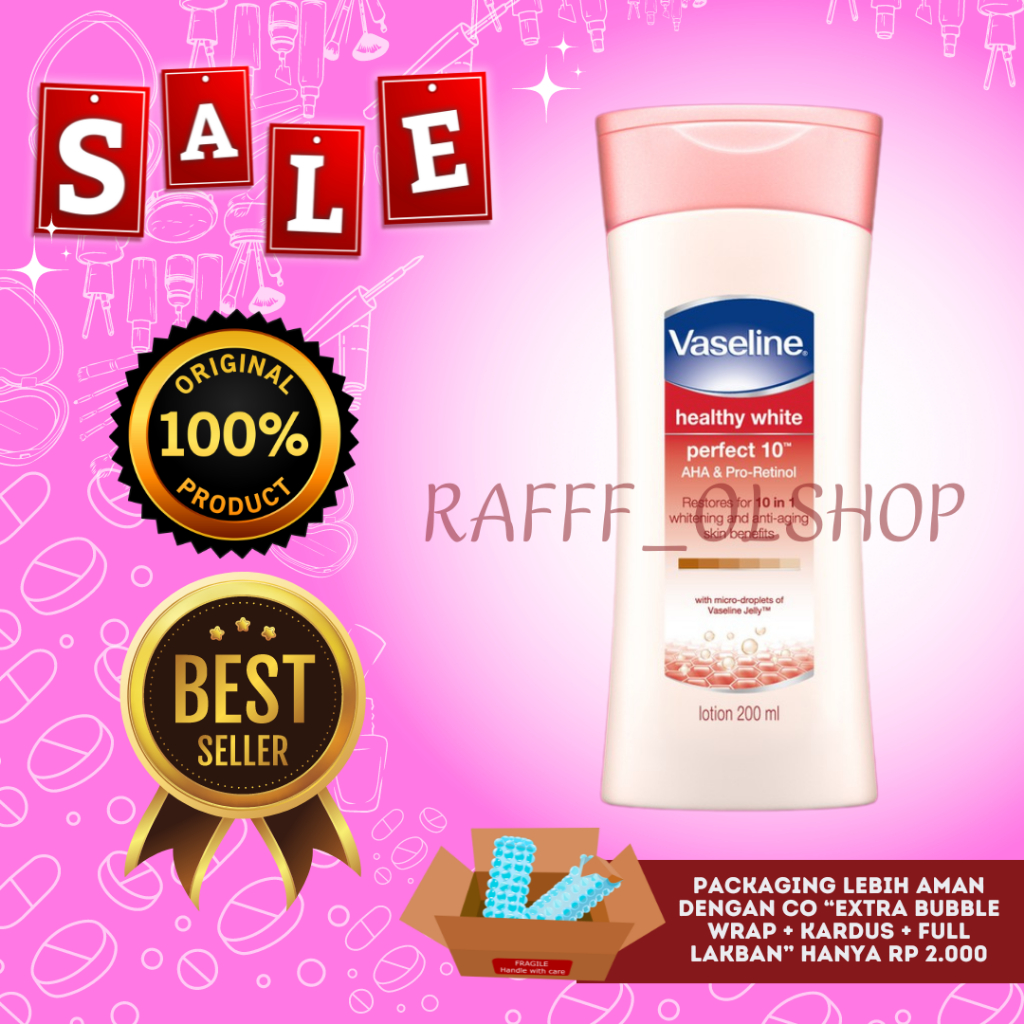 VASELINE HEALTHY WHITE PERFECT 10 200 ML