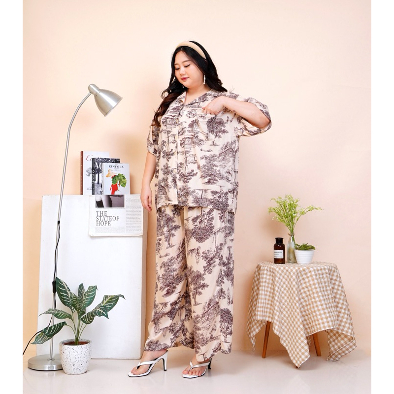 UIY SETELAN JUMBO RAYON LD 140CM/ONE SET JUMBO LD 140CM/SETELAN PIYAMA JUMBO