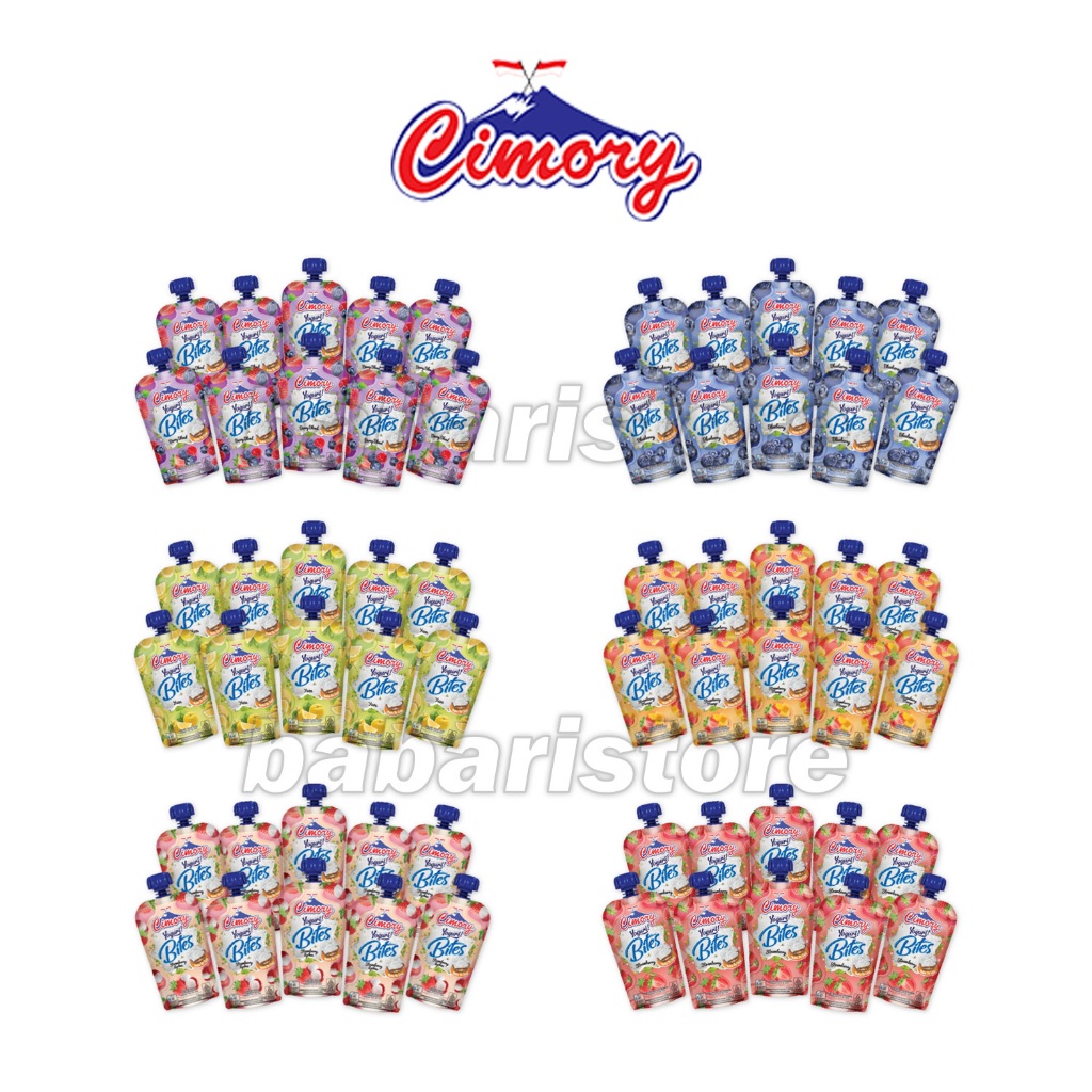 

[Box isi 24 pcs] Cimory Yogurt Bites - 120gr x 24 | Snack Jajanan Yoghurt Kemasan Praktis Rasa Buah