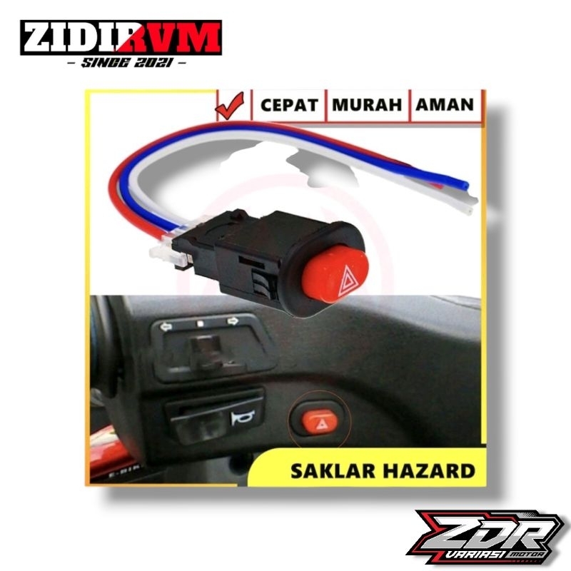 Saklar Lampu Hazard Motor Tombol Lampu Hazard Motor Universal