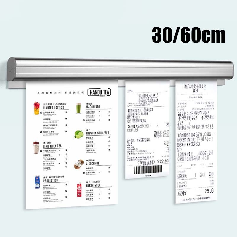 

Bill Holder 60cm/30cm Capitan Menu Aluminum Bon Bill Receipt Holder Tab Grabber Tab Holder Kasir For Cafe Bar