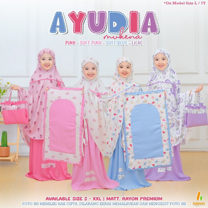 Mukena Anak Ayudia Mukenah Rayon Premium Tas Sajadah Balita Usia SD 12 Tahun