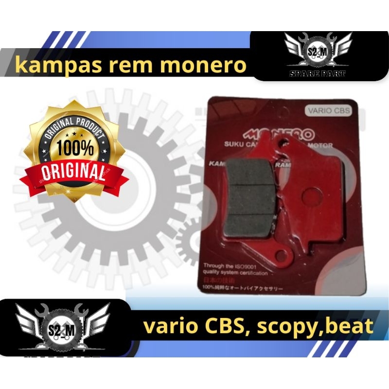 Kampas Rem Motor Depan Vario, Scoopy, Beat. Kampas Rem Dispad Original Monero Kampas Rem Vario Beat 