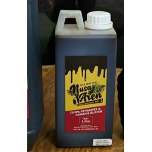 

Gula Aren cair Premium Nusa aren Brown Sugar isi 1 liter 1.3kg