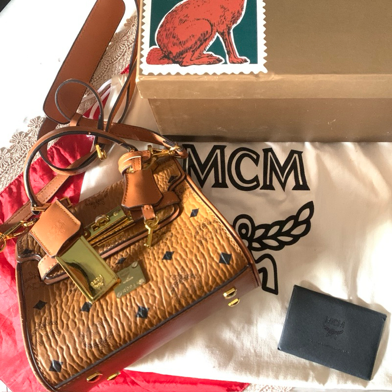 Preloved Tas Mcm Heritage Mini Satchel Crossbody