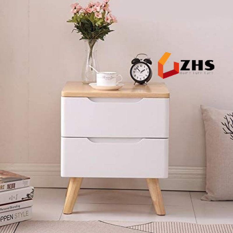 Stock terbatas meja nakas 2 laci| ZHS LR02