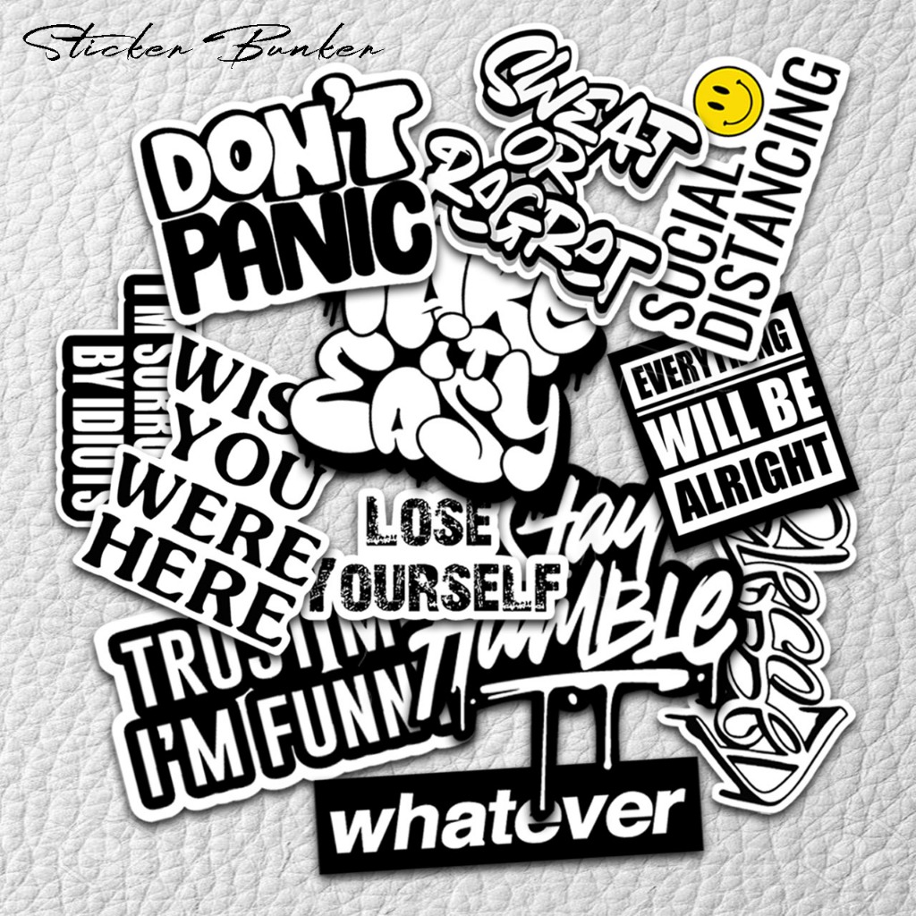 

Stiker Pack Aesthetic Model Quotes Hitam Putih Stiker hp | Stiker laptop