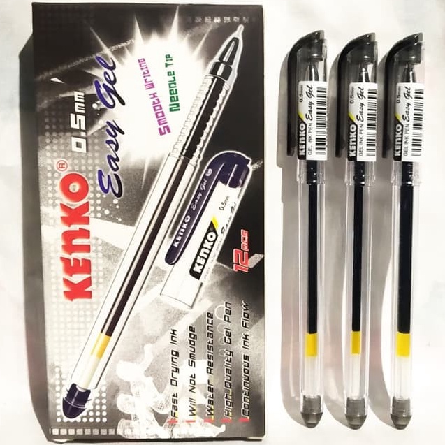 

ORIGINAL Pulpen Gel Pen Kenko Easy Gel 12 Pcs Original