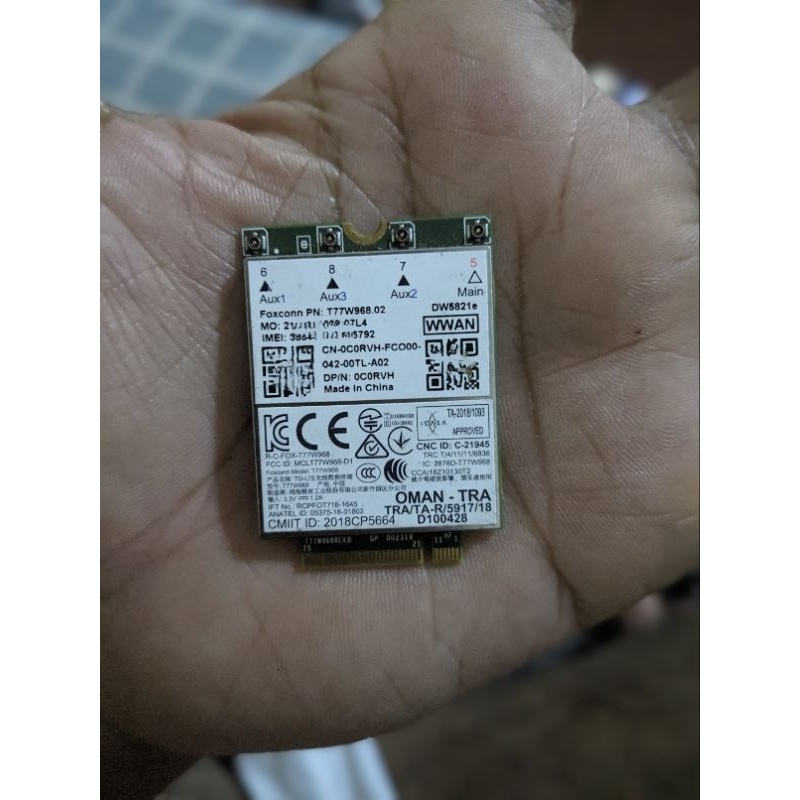 MODUL WWAN MODEM RAKITAN DELL DW5821E