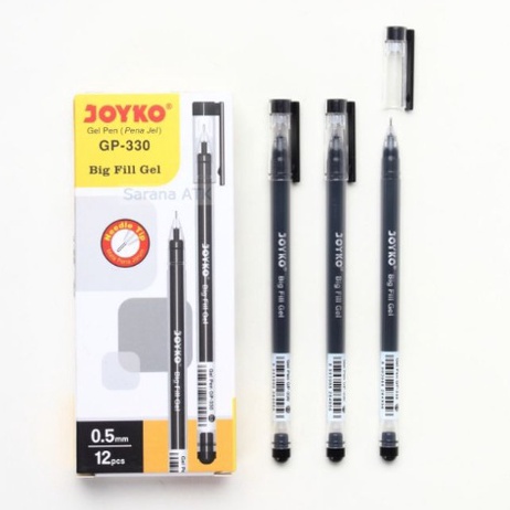 

LANGSUNG ORDER GAN Gel Pen Pulpen Bolpen GP33 Big Fill Gel 5 mm 12 Pcs