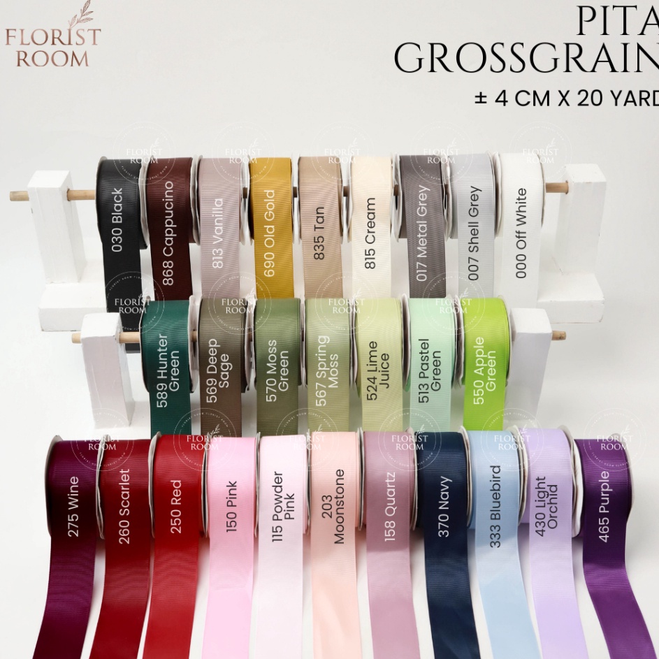 

TERBARU Pita Grossgrain 4cm x 2 Yard Pita Ribbon