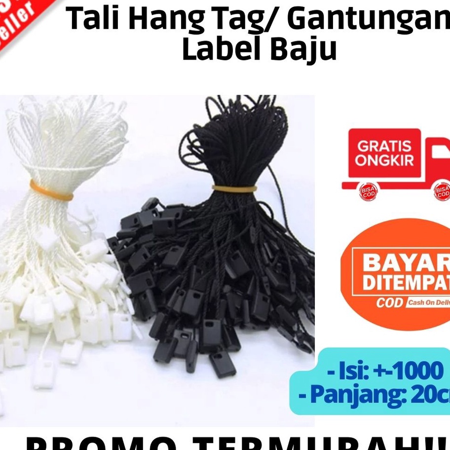 

LANGSUNG ORDER GAN BAYAR DI TEMPAT Tali HangTag 1pcs Tali Gantungan Label Baju Laundry tali label merk produk