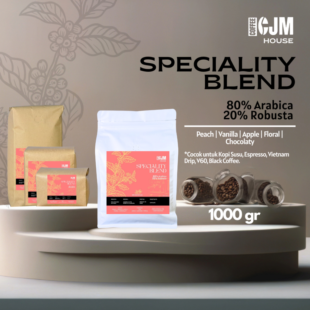 

1Kg 80% Arabika 20% Robusta | CJM Coffee House | Kopi Premium Super Asli | House Blend GayoXLampung