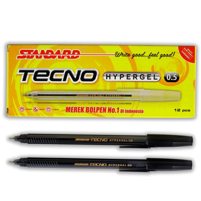 

READY STOCK Standard Pen Tecno Hypergel 5 Isi 12 pcs Pulpen Pena Ballpoint