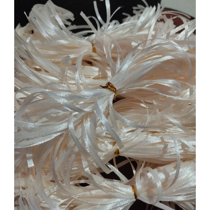 

READY STOCK Tali souvenir tali pita Untuk kartu ucapan warna putih broken white elegant