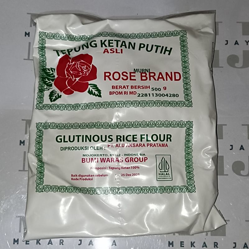 

Tepung KETAN Putih Rose Brand Kemasan 500gr 1 Pack