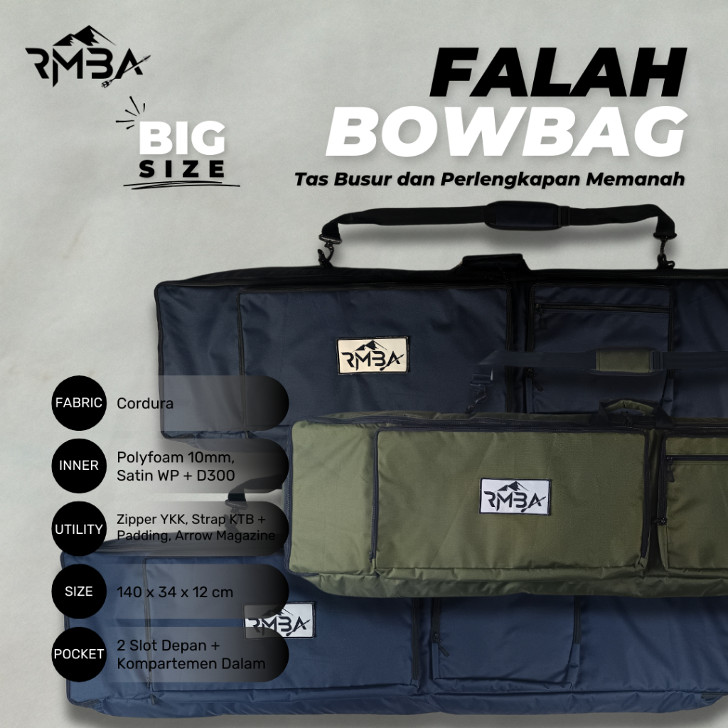 Tas Busur Panah Premium Big Size / Tas Horsebow Berkualitas / Bow Bag Big Size / Tas Panahan Water R