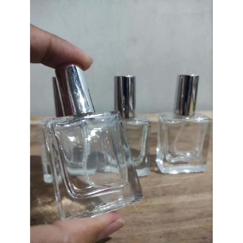 Botol Parfum Hermes 15 ML Drat Tutup Silver- Botol Parfum Kosong Hermes- Botol Parfum Kaca 15 ML BAR