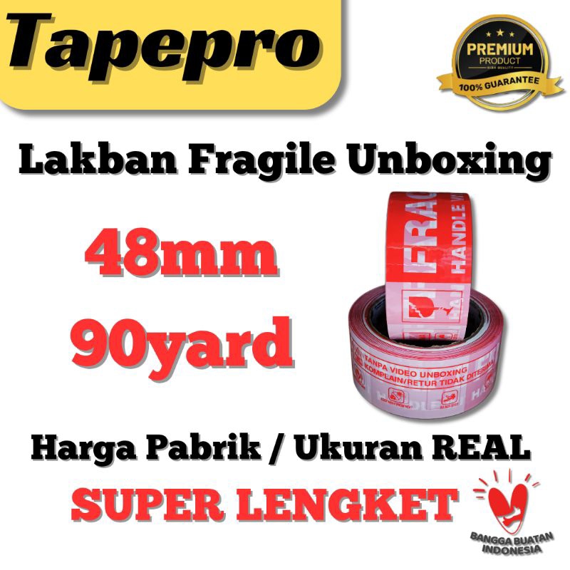 

(Min 3Pcs) Lakban Fragile Unboxing 100yard Kualitas DAIMARU