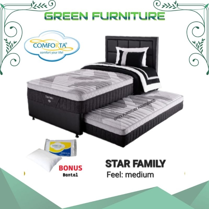 Springbed 2 in 1 comforta bed sorong single comforta star family