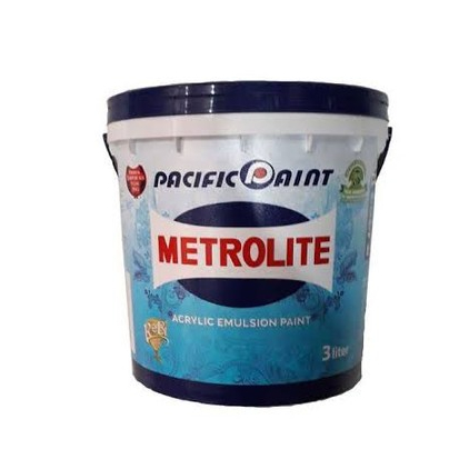 CAT TEMBOK METROLITE PUTIH KEBIRU-BIRUAN 3 LITER