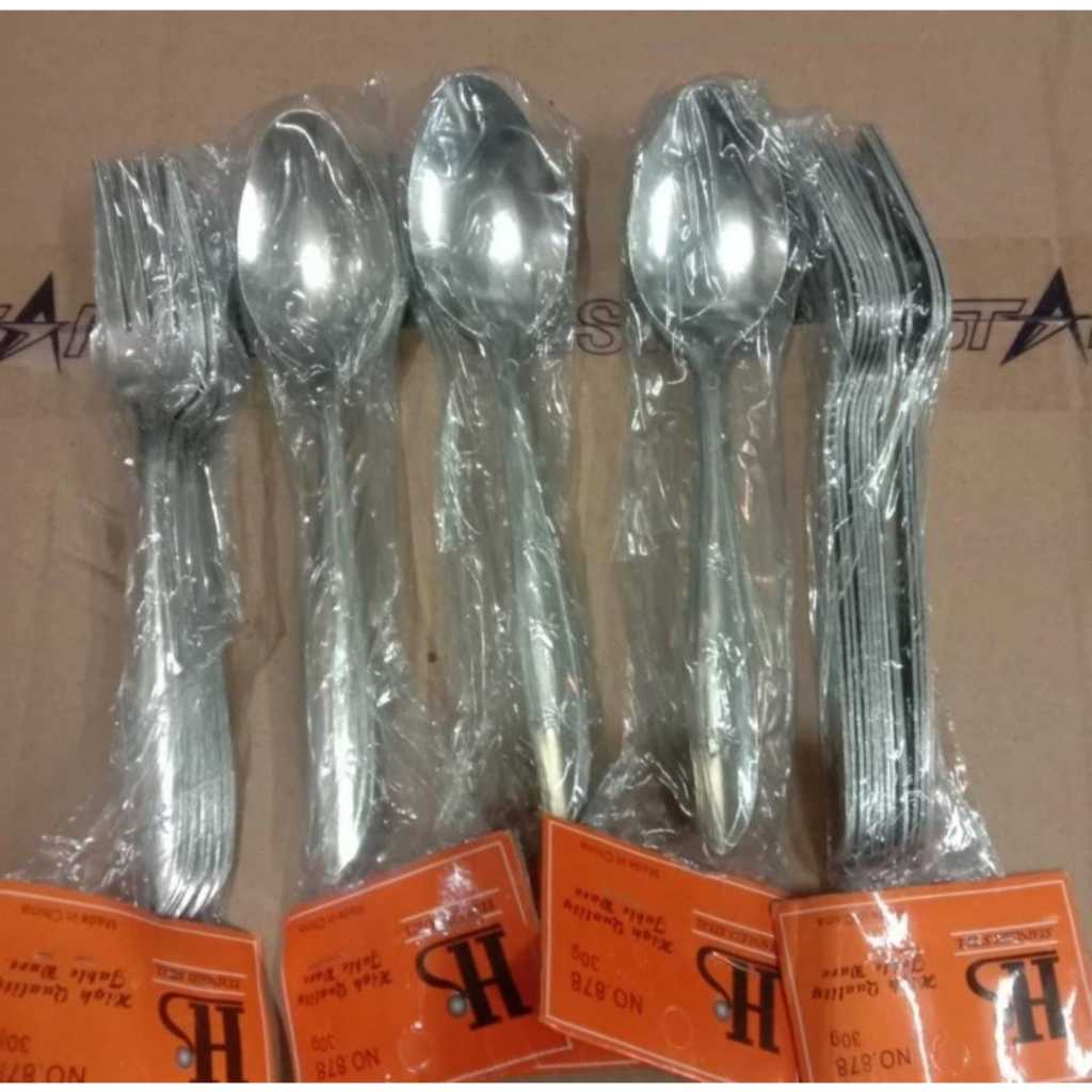 Sendok makan stainless HS Sendok ( 12pcs) - MURAH