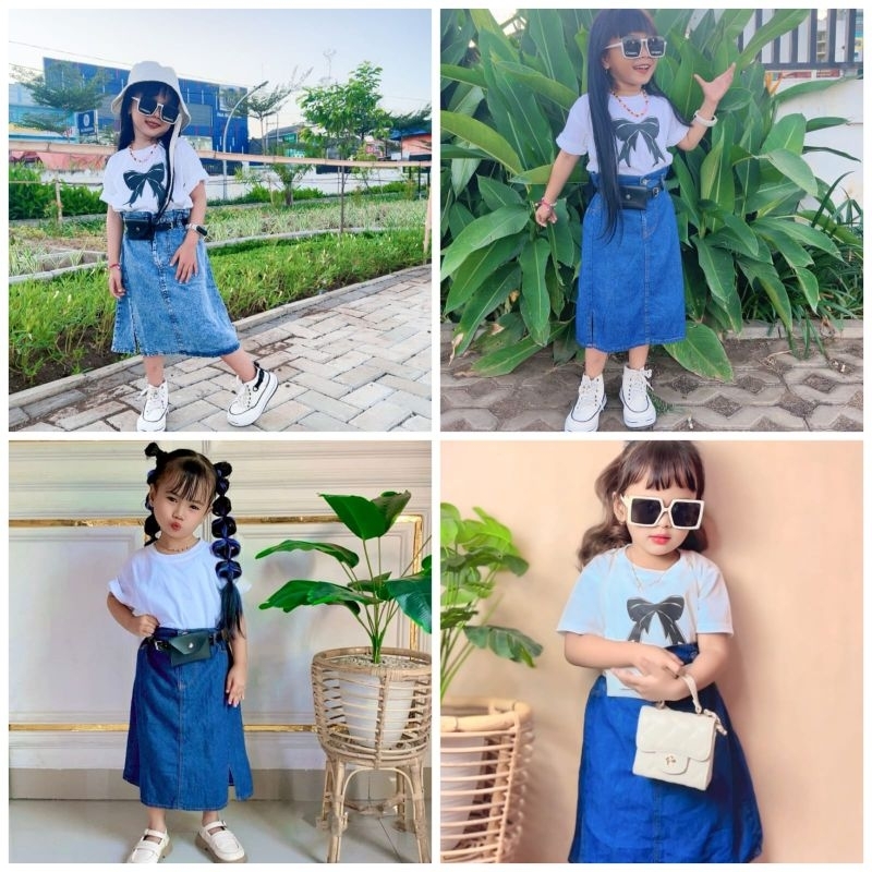 ROK JEANS YURA PANJANG 7/8 ANAK USIA 2-8TAHUN
