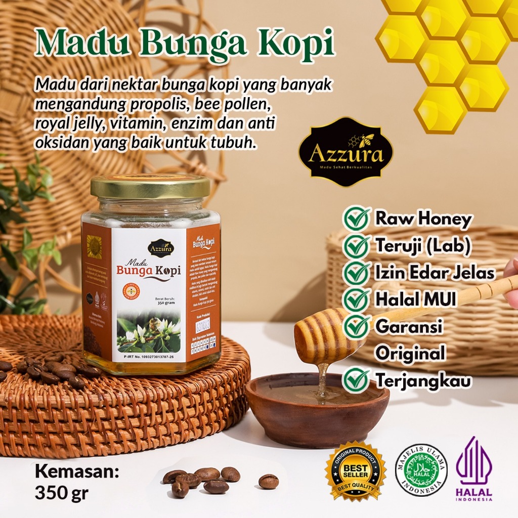 

Madu Azzura - Madu Kopi Asli Rasa Kopi 100% Original Tanpa Campuran