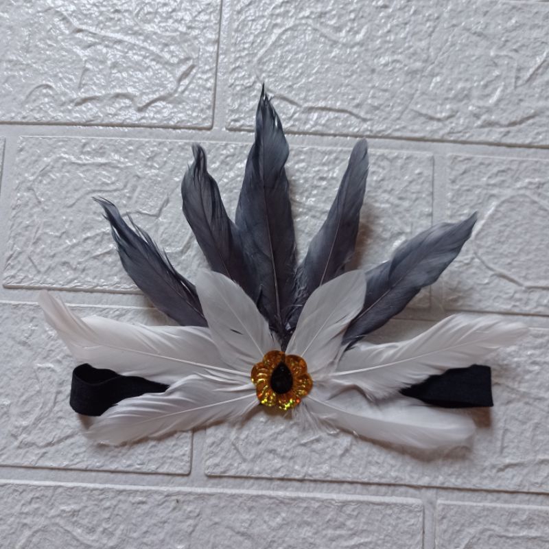 bandana bulu/hiasan tari/mahkota bulu/hiasan kepala