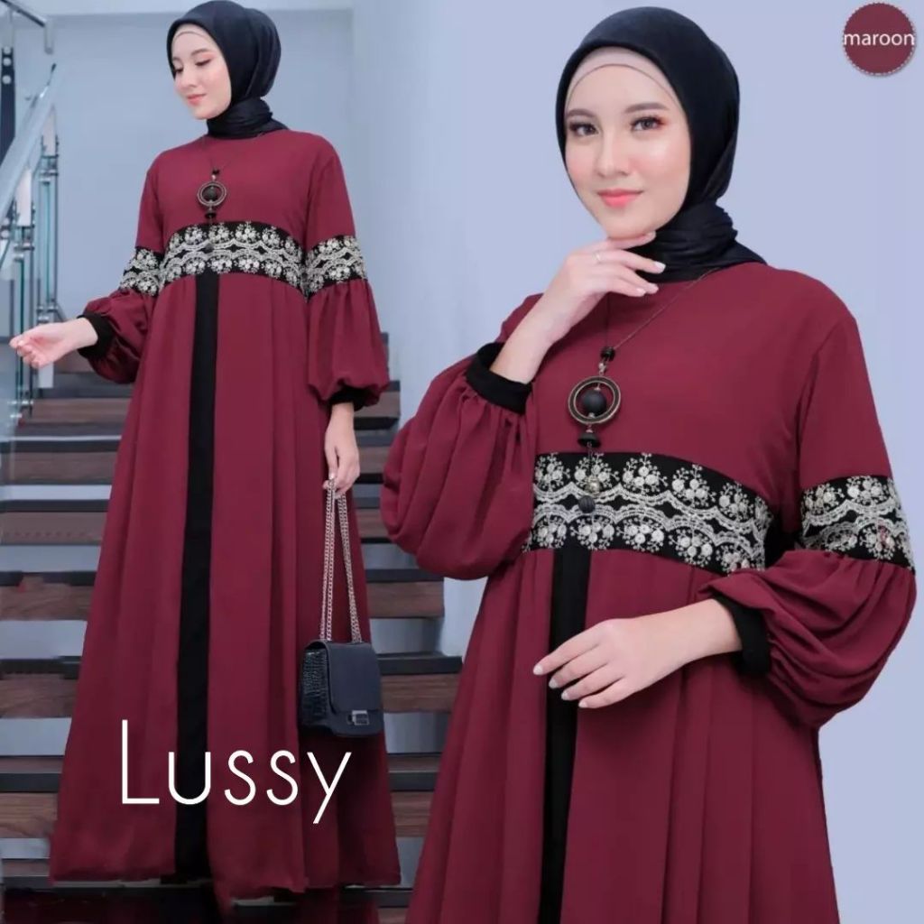 Gamis set hijab Lussy terbaru 2024