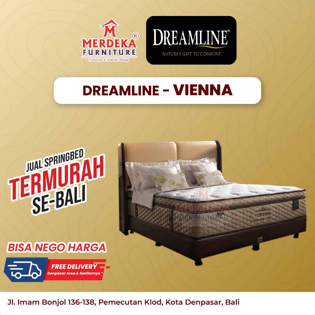 Kasur Dreamline Vienna 32 cm Medium - Pillow Top, Foam Encasement, 3-Zone Pocket Coil