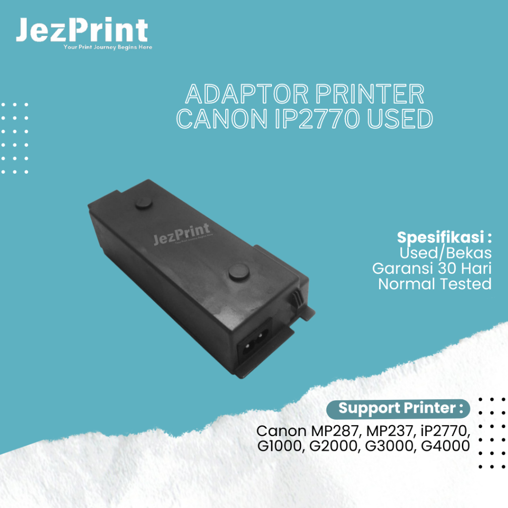 Adaptor Canon IP2770 MP287 MP237 Used, Power Supply Printer Canon ip2770 Adaptor IP2770 Bekas