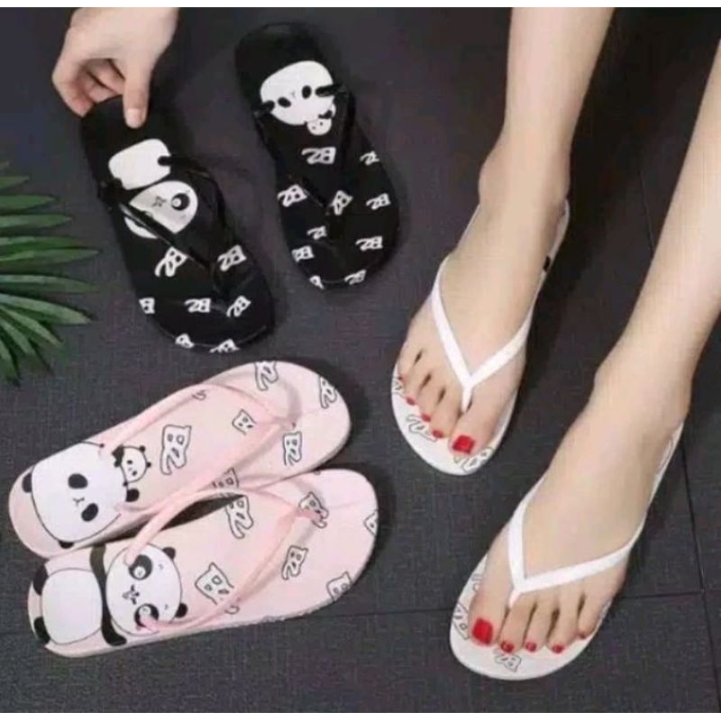 Sandal Jepit/Sandal Jepit Motif Panda