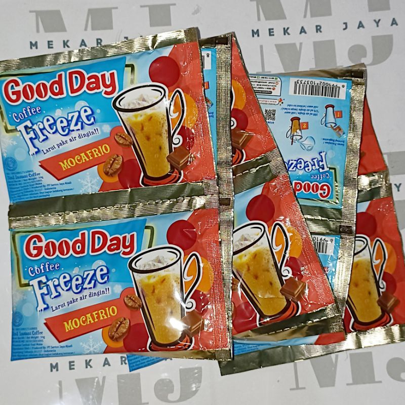 

Good Day Coffee Freeze Mocafrio 1 Renceng Isi 10