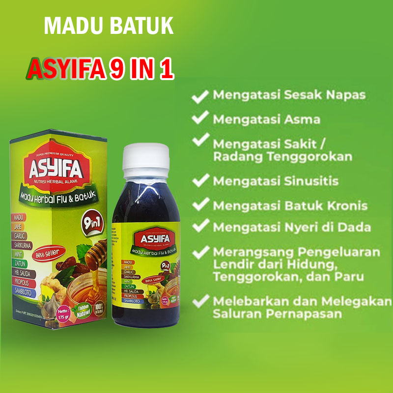 

Madu Herbal Flu dan Batuk 9 in 1 ASYIFA