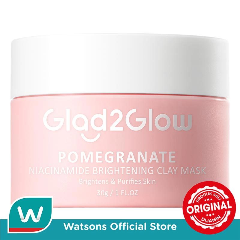 Glad2Glow Pomegranate Niacinamide Brightening Clay Mask 30g