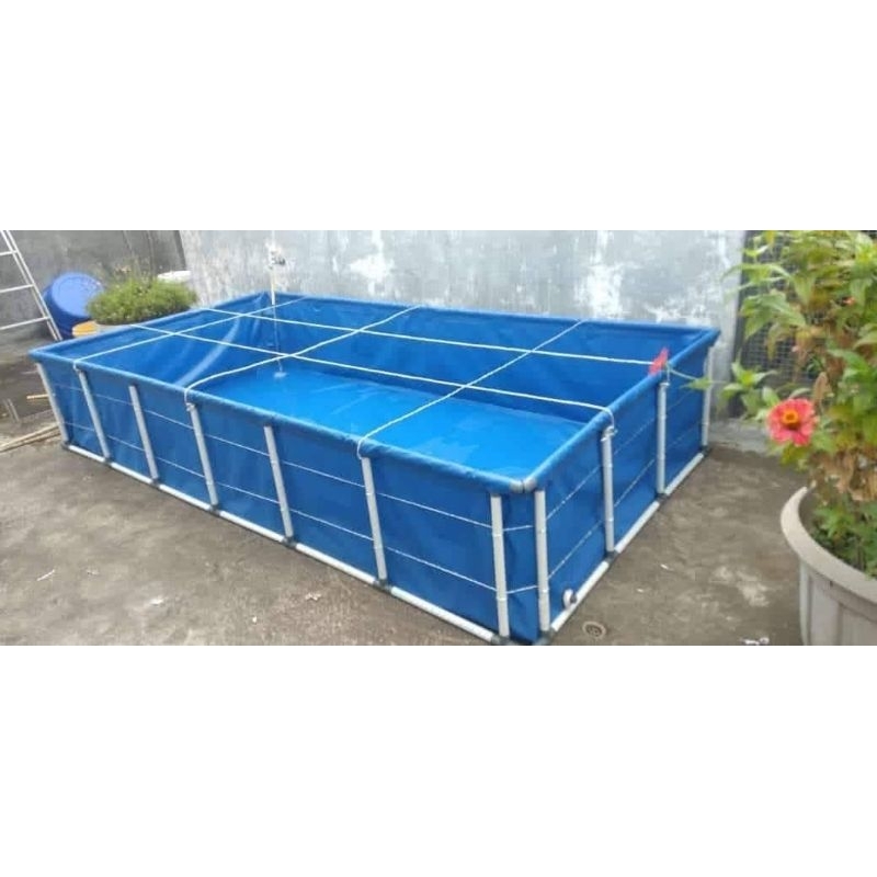 kolam terpal kotak +rangka 2x3x0.8