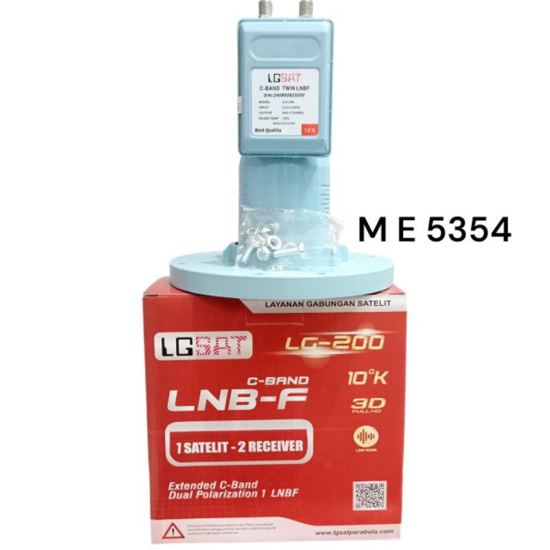 LNB C Band 1 Satelit dan 2 Receiver Merk LgSat