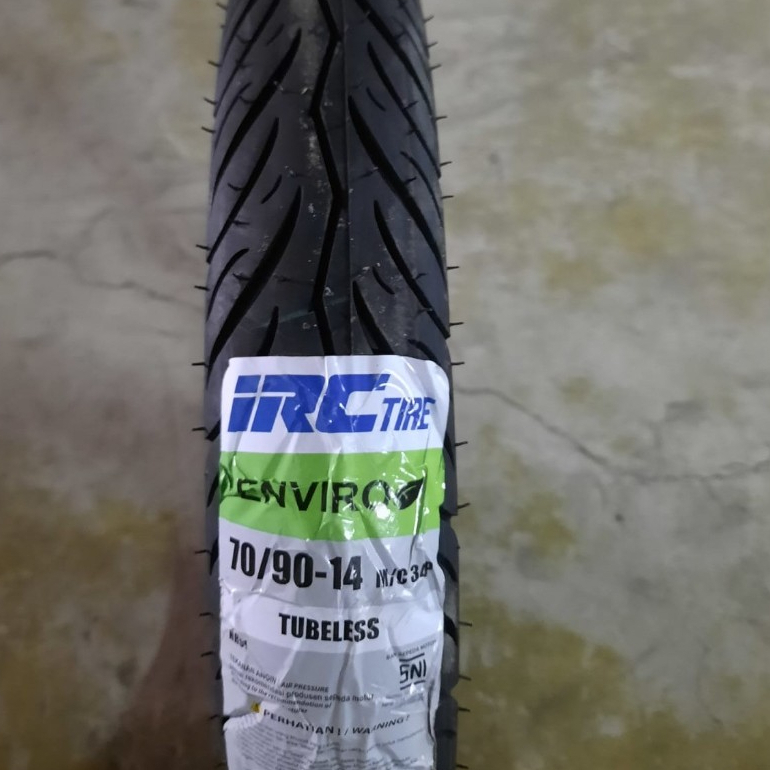 BAN LUAR MOTOR IRC ENVIRO 70/90-14 TUBLESS