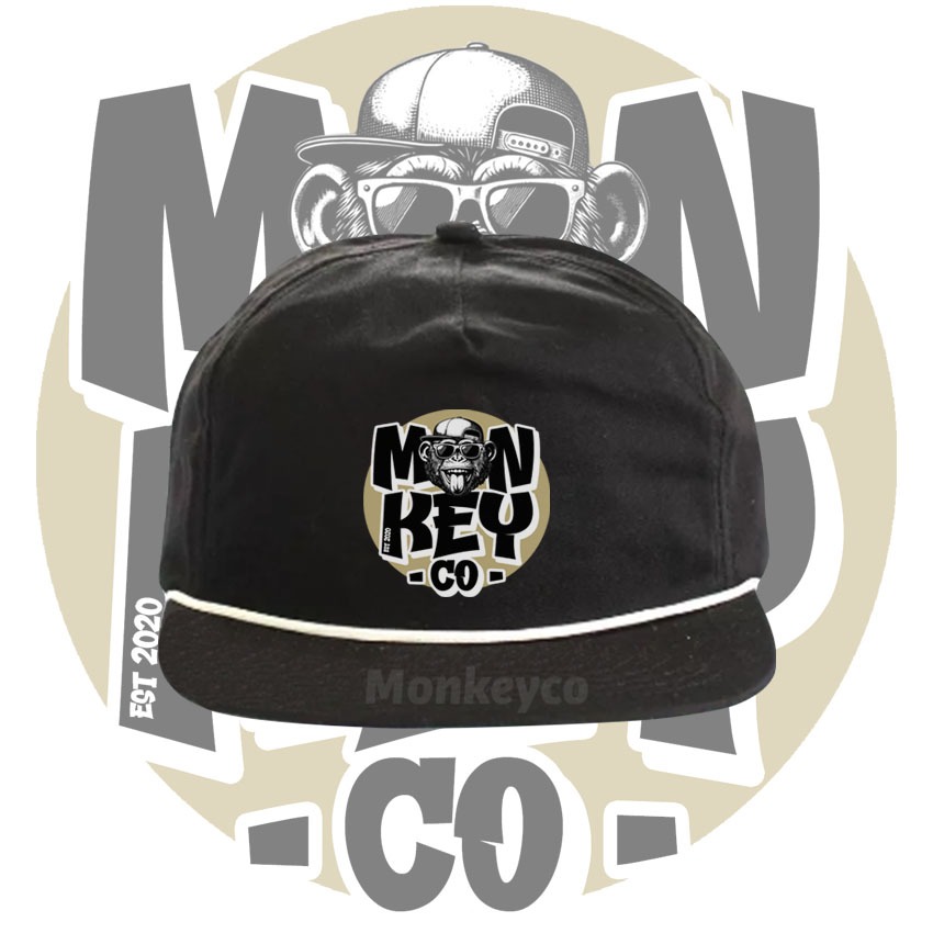 Topi Snapback Caps Classic / Topi Distro / Topi Pria / Monkey Logo Brown