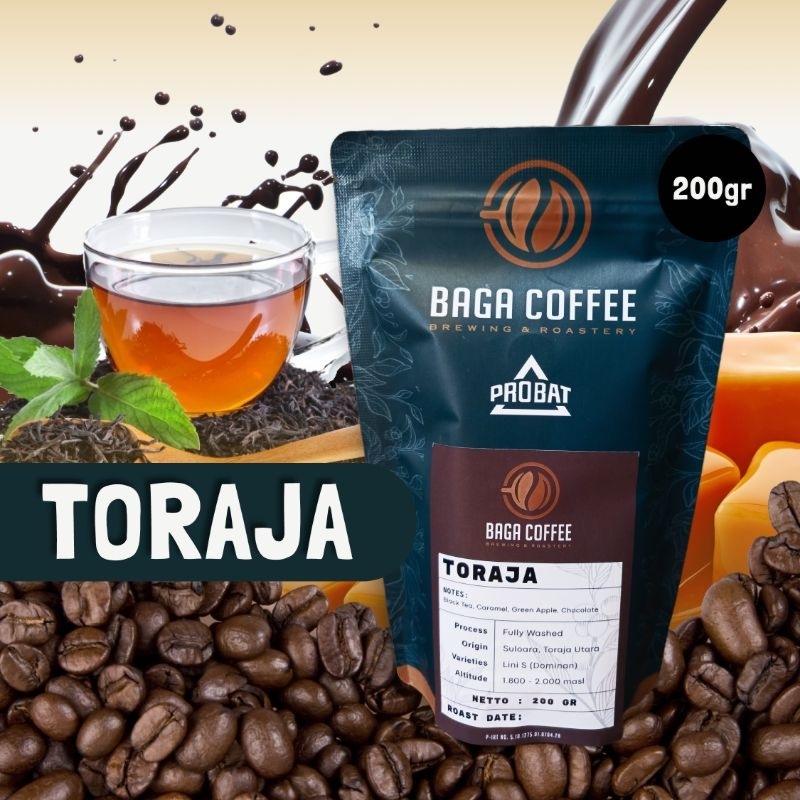 

Kopi Baga Coffee Toraja Arabica Whole Bean kopi biji / bubuk